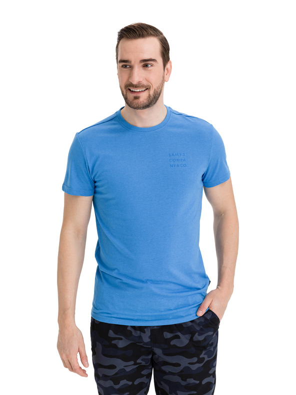 Sam 73 Blaues Herren-T-Shirt SAM 73
