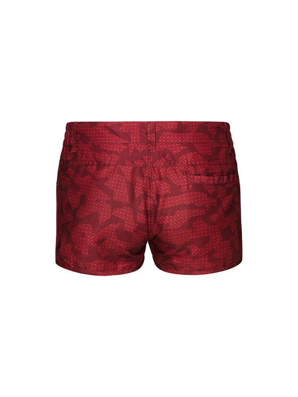 Sam 73 Rote gemusterte Shorts für Frauen SAM 73