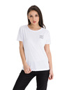 Sam 73 Weißes bedrucktes Damen-T-Shirt SAM 73