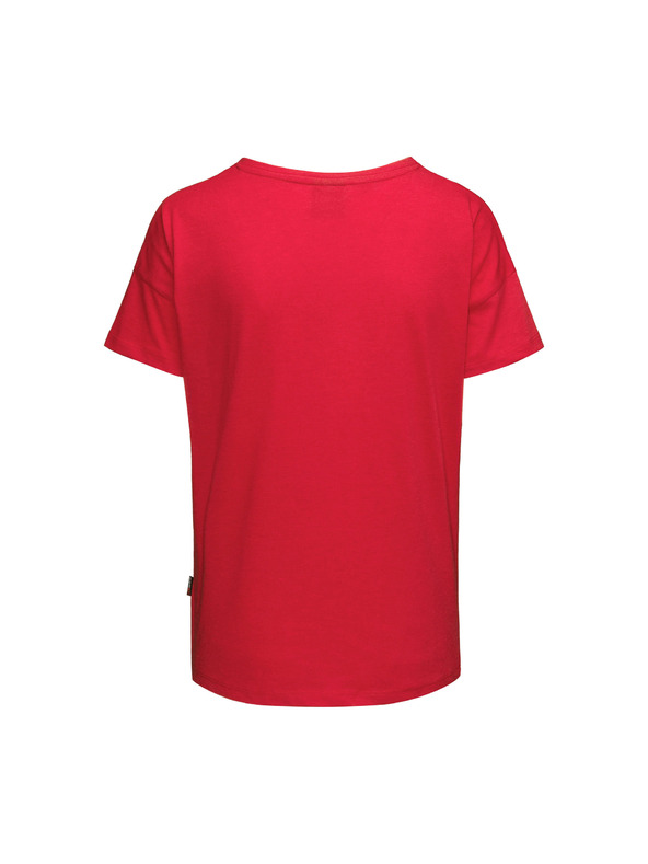 Sam 73 Rotes bedrucktes T-Shirt für Frauen SAM 73