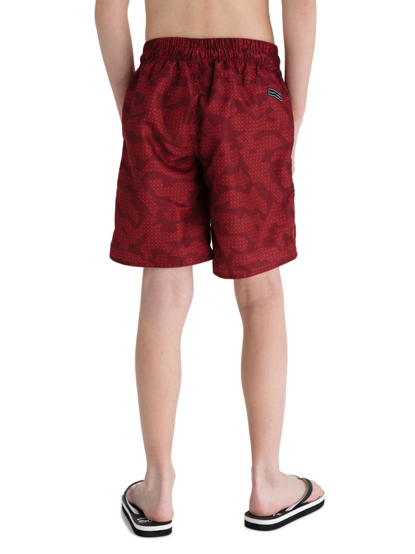 Sam 73 Rote gemusterte Badehose für Jungen SAM 73