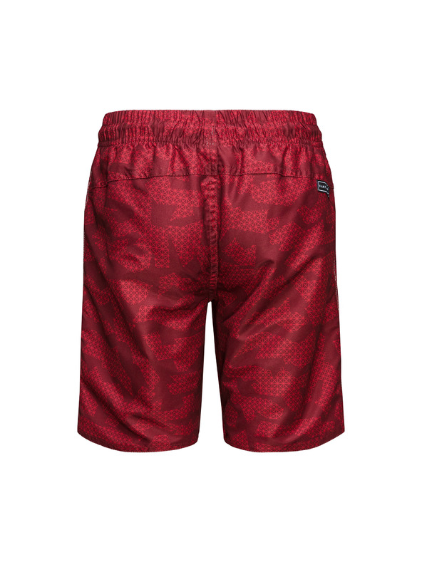 Sam 73 Rote gemusterte Badehose für Jungen SAM 73