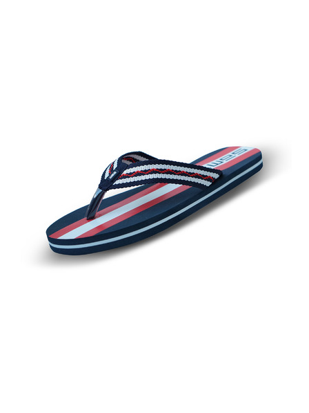 Sam 73 Rot und blau gestreifte Herren-Flip-Flops SAM 73