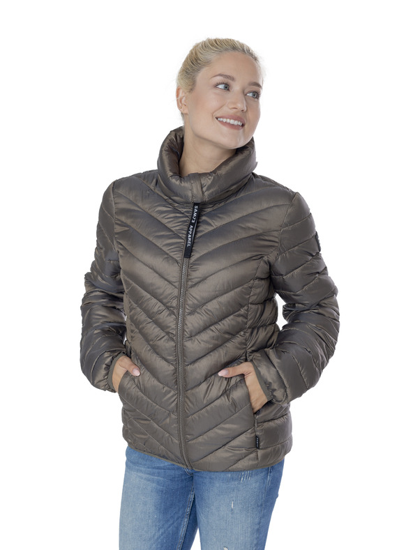Sam 73 Hellbraune Damen-Stepp-Winterjacke SAM 73