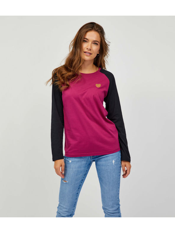 Sam 73 Schwarz-rosa Damen-T-Shirt SAM 73