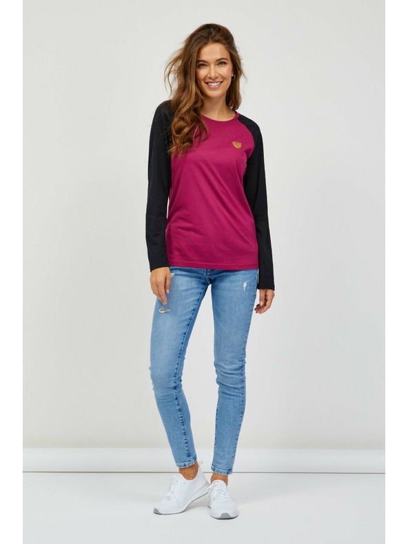 Sam 73 Schwarz-rosa Damen-T-Shirt SAM 73