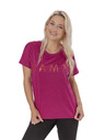Sam 73 Dunkelrosa Damen-T-Shirt mit SAM 73 Aufdruck