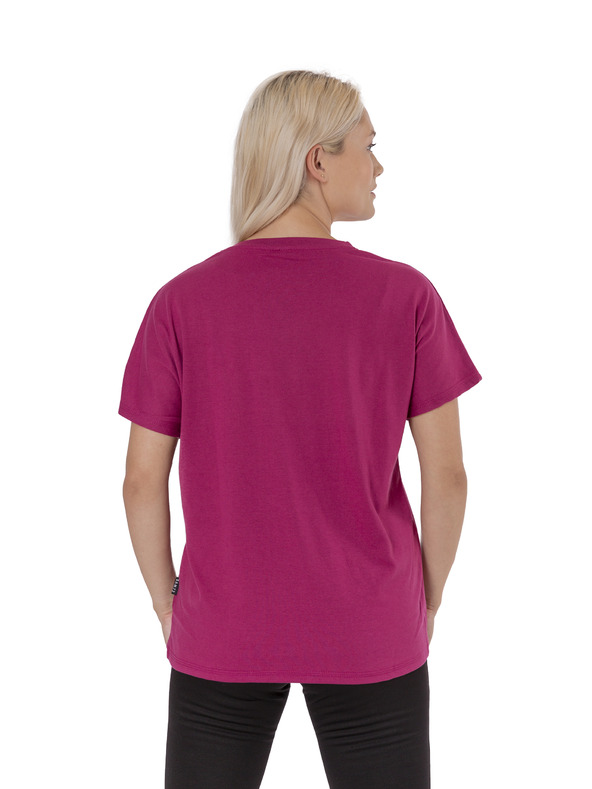 Sam 73 Dunkelrosa Damen-T-Shirt mit SAM 73 Aufdruck