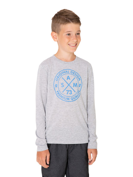 Sam 73 Hellgraues T-Shirt für Jungen mit SAM 73-Aufdruck