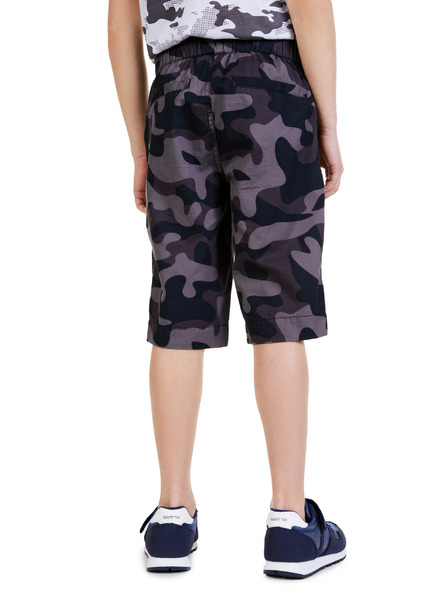 Sam 73 Schwarze gemusterte Shorts für Jungen SAM 73 Spencer