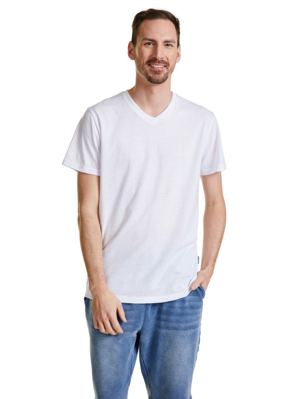 Sam 73 Weißes Herren-T-Shirt SAM 73 Leonard