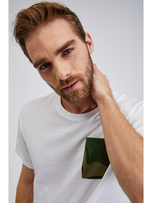 Sam 73 Weißes Herren-T-Shirt SAM 73 Sean