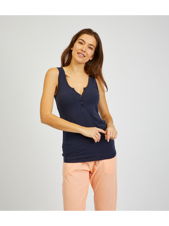 Sam 73 Dunkelblaues Damen-Basic-Tank-Top SAM 73 India