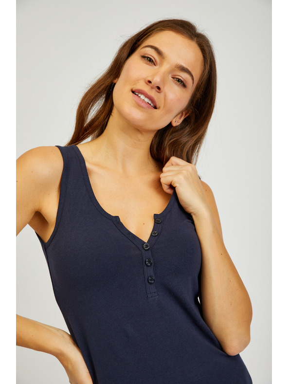 Sam 73 Dunkelblaues Damen-Basic-Tank-Top SAM 73 India