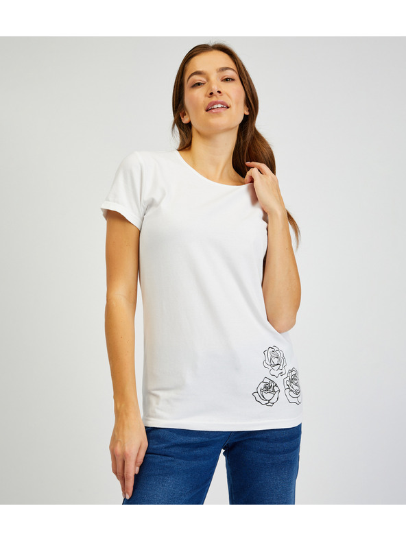 Sam 73 Weißes Damen-T-Shirt SAM 73 Bethany