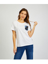 Sam 73 Weißes Damen-T-Shirt mit Tasche SAM 73 Marie
