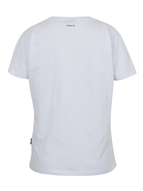 Sam 73 Weißes Damen-T-Shirt mit Tasche SAM 73 Marie
