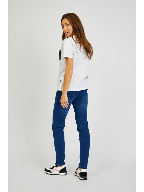 Sam 73 Weißes Damen-T-Shirt mit Tasche SAM 73 Marie