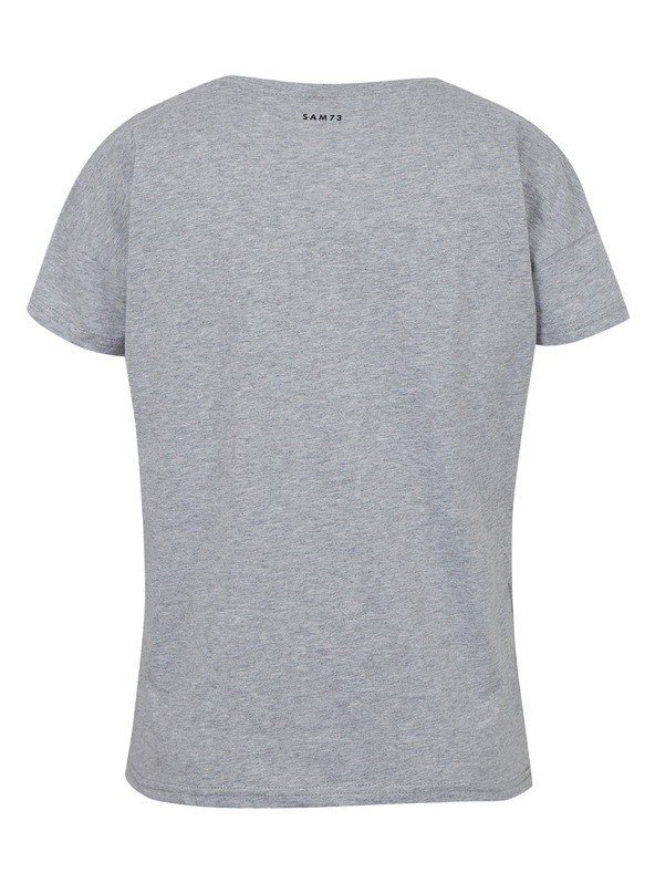 Sam 73 Graues Damen-T-Shirt mit Tasche SAM 73 Marie
