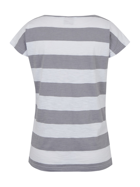 Sam 73 Weiß-grau gestreiftes Damen-T-Shirt SAM 73 Elspeth