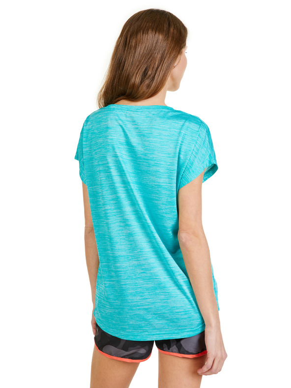 Sam 73 Türkisfarbenes gestreiftes Damen-T-Shirt SAM 73 Naska