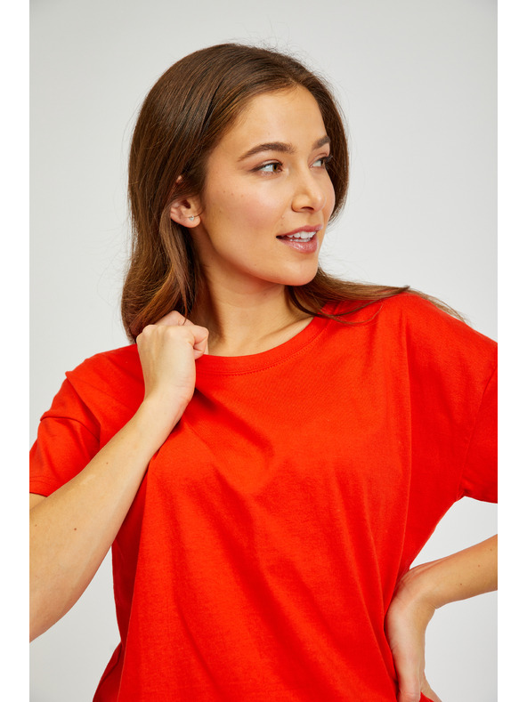 Sam 73 Rotes Damen-Basic-T-Shirt SAM 73 Halle