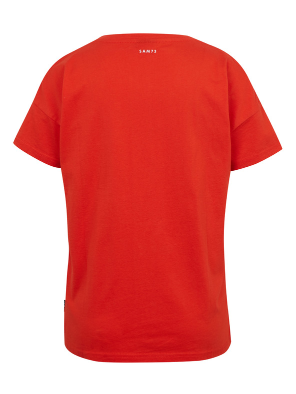 Sam 73 Rotes Damen-Basic-T-Shirt SAM 73 Halle