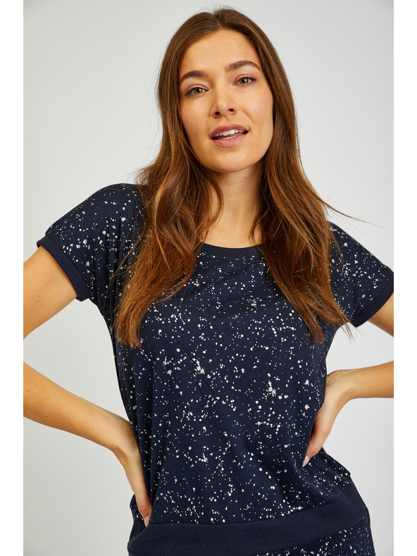 Sam 73 Dunkelblaues gemustertes Damenkleid SAM 73 Nika