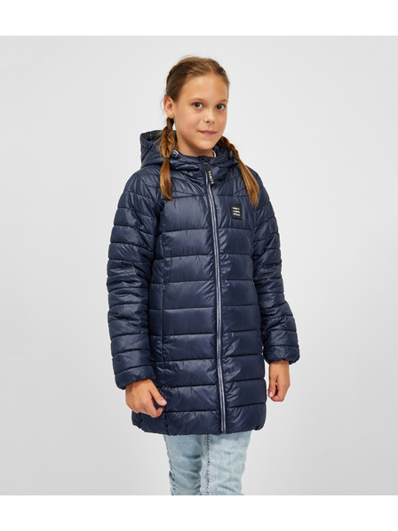 Sam 73 Dunkelblauer Kinder-Steppmantel mit Kapuze SAM 73 Nadine