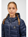 Sam 73 Dunkelblauer Kinder-Steppmantel mit Kapuze SAM 73 Nadine