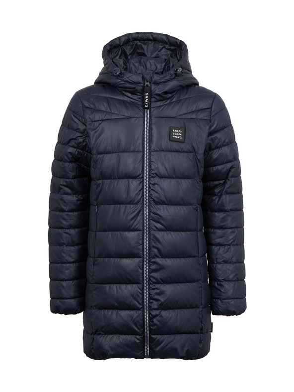 Sam 73 Dunkelblauer Kinder-Steppmantel mit Kapuze SAM 73 Nadine