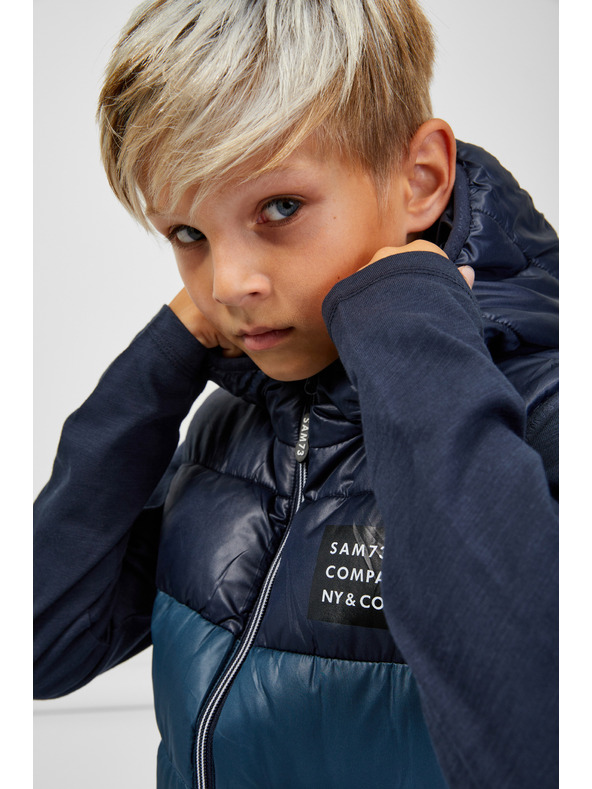 Sam 73 Dunkelblaue Kinder-Steppweste mit Kapuze SAM 73 Jifunza