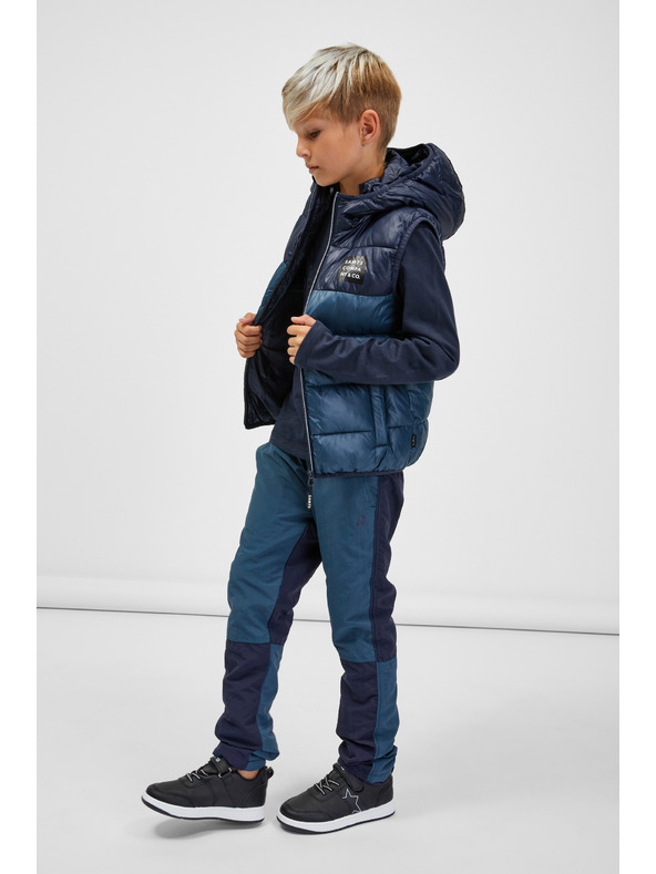 Sam 73 Dunkelblaue Kinder-Steppweste mit Kapuze SAM 73 Jifunza