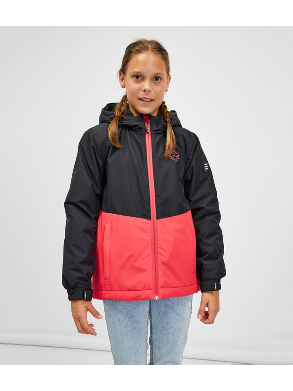 Sam 73 Korallfarbene und schwarze Kinderjacke SAM 73 Kimia