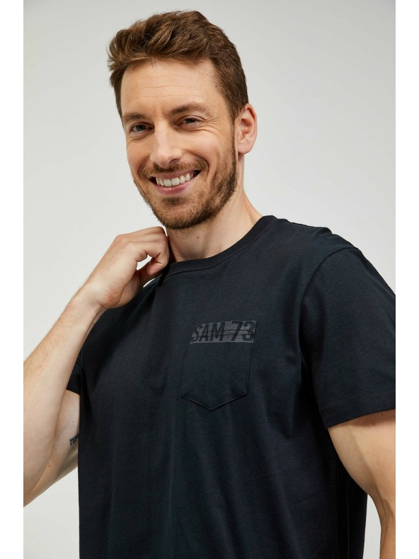Sam 73 Schwarzes Herren-T-Shirt SAM 73 Quarip