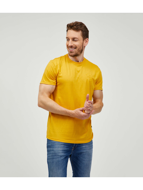 Sam 73 Senffarbenes Herren-T-Shirt SAM 73 Sepot