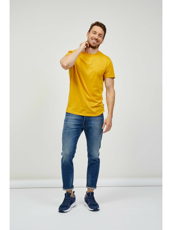 Sam 73 Senffarbenes Herren-T-Shirt SAM 73 Sepot