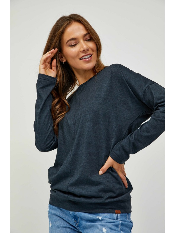 Sam 73 Schwarzes Basic-Langarm-T-Shirt für Frauen SAM 73 Azuka