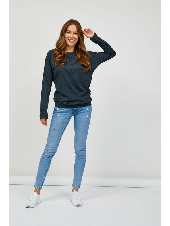 Sam 73 Schwarzes Basic-Langarm-T-Shirt für Frauen SAM 73 Azuka