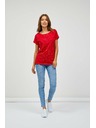 Sam 73 Rotes gemustertes Damen-T-Shirt SAM 73 Heqa
