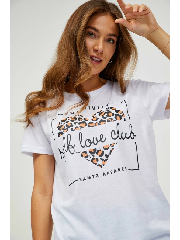 Sam 73 Weißes Damen-T-Shirt SAM 73 Inathi