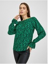 Orsay Schwarz-grüne geblümte Bluse ORSAY