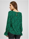 Orsay Schwarz-grüne geblümte Bluse ORSAY