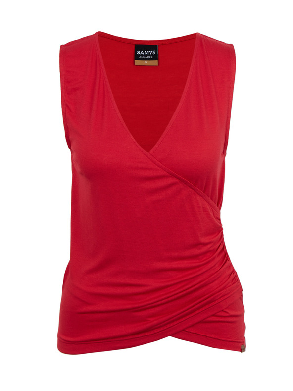 Sam 73 Rotes Basic-Tank-Top für Damen SAM73 Lupus