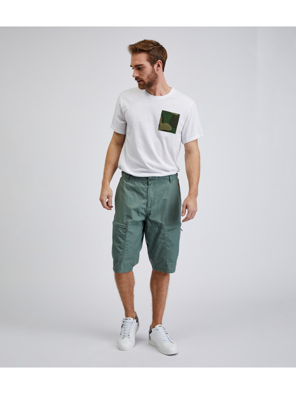 Sam 73 Grüne Herren-Baumwollshorts SAM73 Cygnus