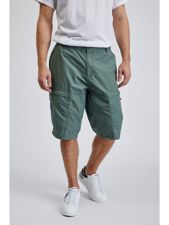 Sam 73 Grüne Herren-Baumwollshorts SAM73 Cygnus