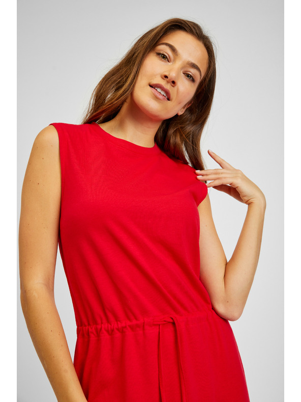 Sam 73 Rotes asymmetrisches Basic-Kleid für Damen SAM73 Antlia