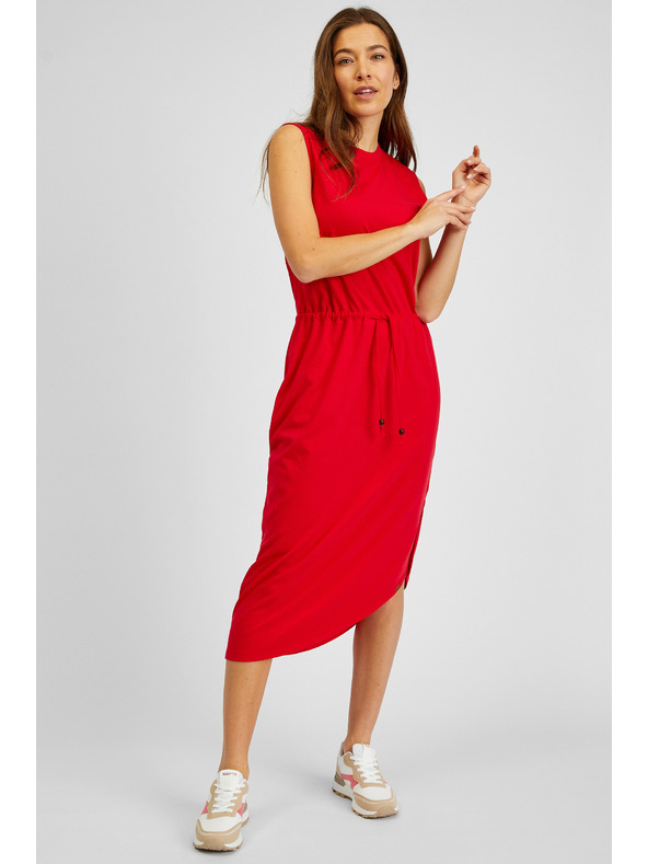 Sam 73 Rotes asymmetrisches Basic-Kleid für Damen SAM73 Antlia