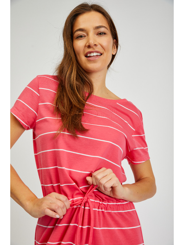 Sam 73 Rotes gestreiftes Damenkleid SAM73 Columba