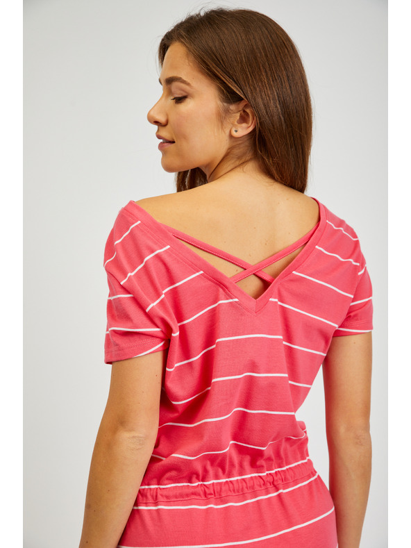 Sam 73 Rotes gestreiftes Damenkleid SAM73 Columba